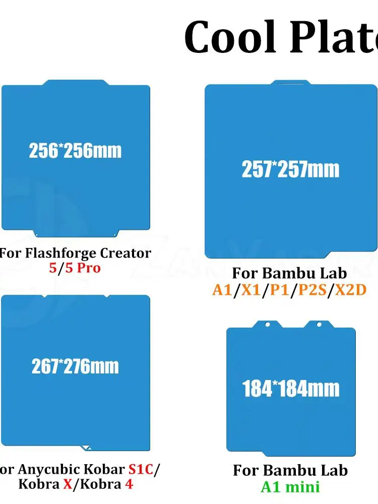 Podwójna płyta robocza z powłoką PEI do drukarek 3D Anycubic Kobra 4 X S1, Bambu Lab X2 X1 P2 P1 A1 Series, niskotemperaturowa. — zdjęcie produktu 7