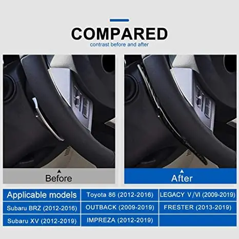 Подходит для Subaru BRZ Toyota 86 FRS, рычаг переключения передач из углеродного волокна, удлинительная накладка на руль, аксессуары для стайлинга автомобиля 2013-2020