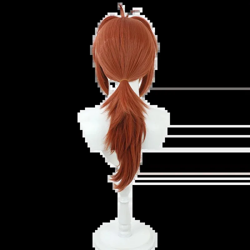 Rurouni Himura Kenshin Cosplay pelo sintético resistente al calor pelucas de disfraz de fiesta de juegos de rol de Halloween + peluca Capx; 2'c,5.b;7'