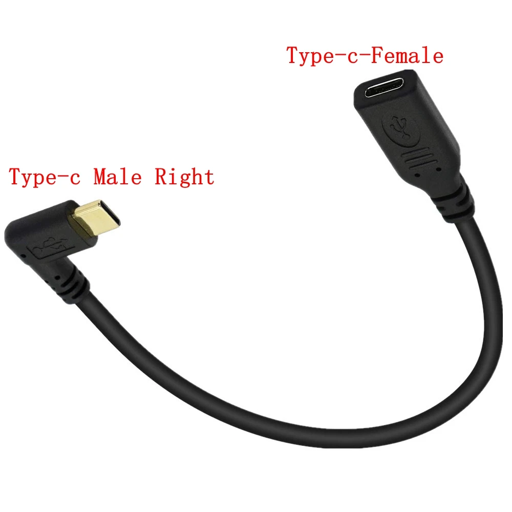 Micro&Mini Type C Cable Male To USB 3.1 Type C Female Right & Left Angle Mini USB 2.0 Data Adapter Converter 3A Charging Cable