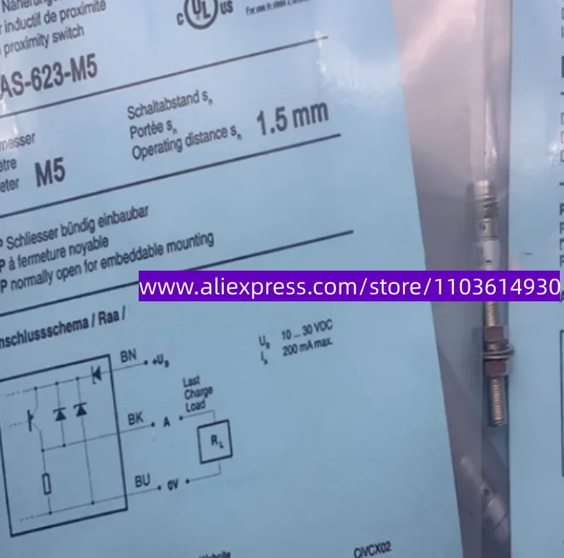 2cpcs New proximity sensor DW-AS-624-M5 DW-AS-621-M5 DW-AS-623-M5 DW-AD-602-M12 DW-AS-602-M12 DW-AS-603-M12 DW-AS-604-M12