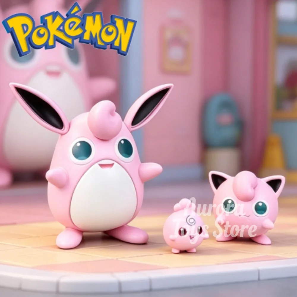 Anime Pokémon Figur Jigglypuff Kombinations-Actionfiguren PVC-Statue Desktop-Sammlungsmodell Spielzeug Geschenke 2-5,5cm