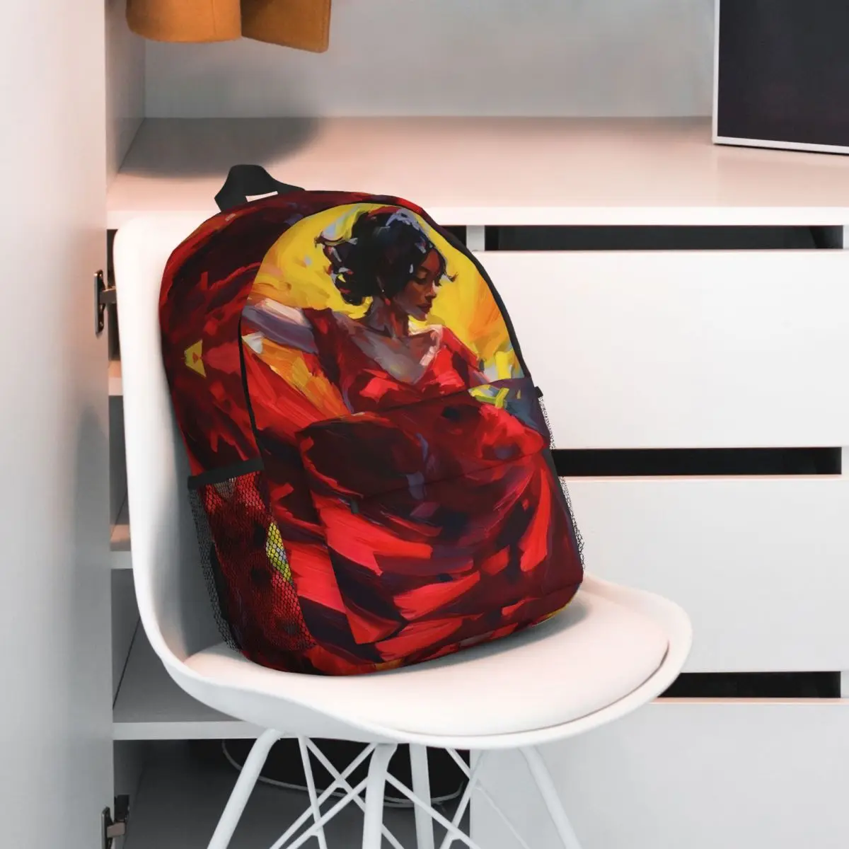 A Woman With Flamenco Touch Dance Backpack Student BookBag Children School Bag Computer Shoulder Bags for Men Women