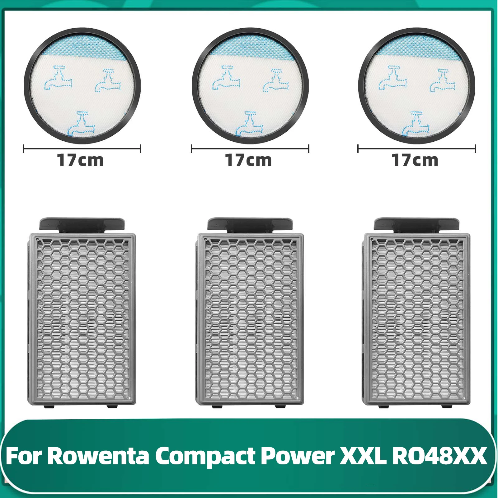 Fit For Rowenta Compact Power XXL RO4811EA / RO4823EA / RO4825EA / RO4826EA / RO4853EA / RO4855EA / RO4859EA Hepa Filter