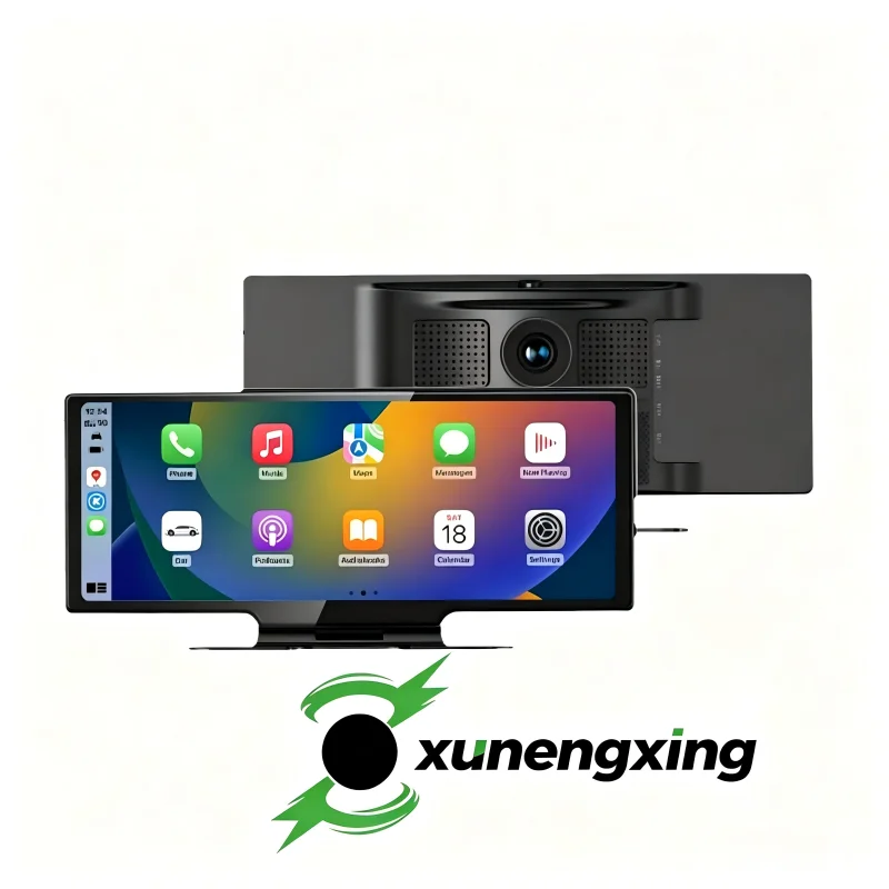 Universal Portable Wireless Carplay Screen Android Auto 4K HD Dash Cam Touchscreen Bluetooth Reverse Image AUX Output Car Stereo