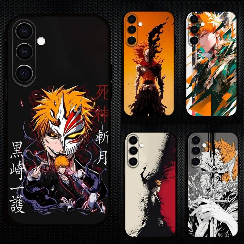 

I-Ichigo K-Kurosaki B-Bleachs Anime Phone Case For Samsung Galaxy A73,A72,A71,A70,A53,A52,A51,Others Soft Black Cover