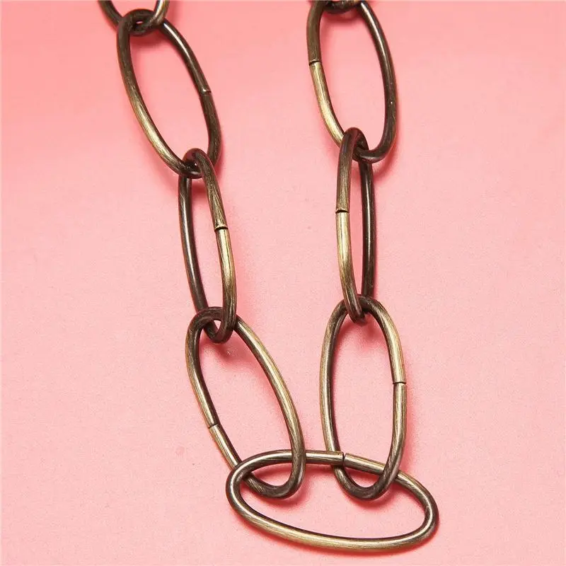 ABMI-6Pcs 1M Heavy Duty Chain For Vintage Chandelier Hanging Lamp,Green Bronze,