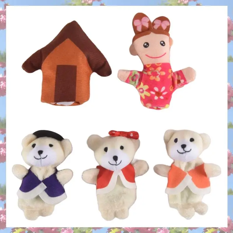 L81A 2025-5개 묶음 손가락 인형 동화 동화 금발과 곰 세 마리