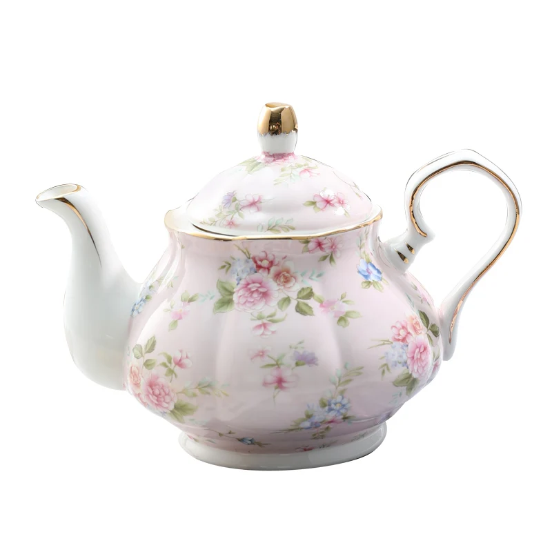 European Ceramic Coffee Pot, High Grade Flower Teapot, Water Kettle Jug, Heating Base, Party Cafe, Teaware