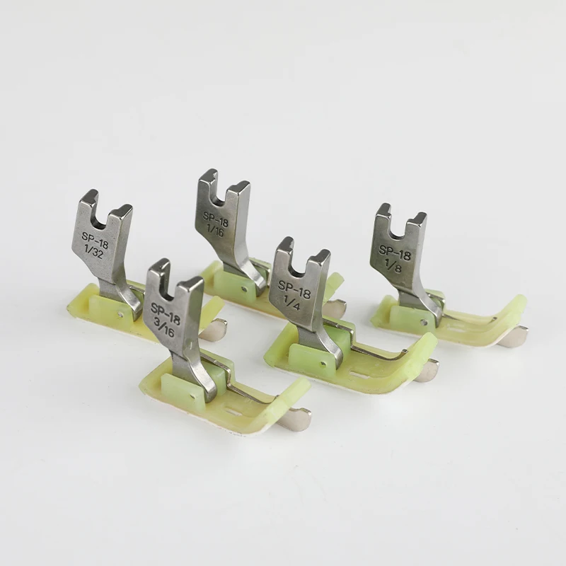 1PCS SP-18 Left and Right Side Stop Plastic Presser Foot Flat Plastic Presser Foot with Knife Open Thread Tangent Presser Foot