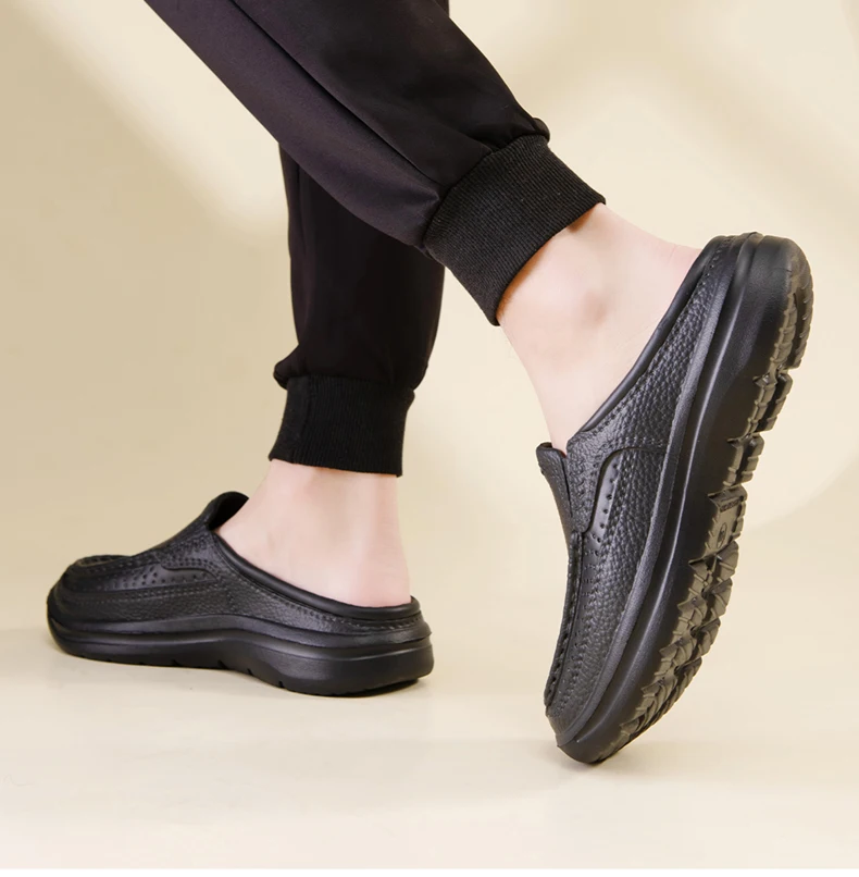 Sommer Männer Chef Schuhe Anti Slip und Öl Beweis Männer der Arbeit Schuhe EVA Faul Hausschuhe Casual Trendy Slipper Mode garten Schuhe – Detail 8