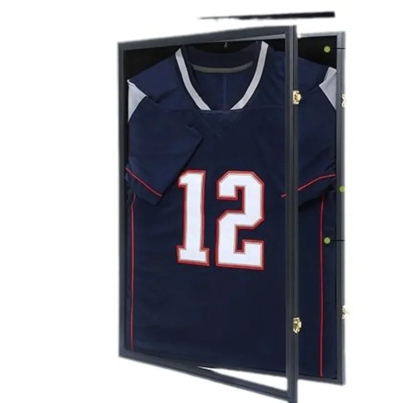 football jersey wall display picture fram Cross-border hot-selling jersey frame mounted display photo frame collection blue ball