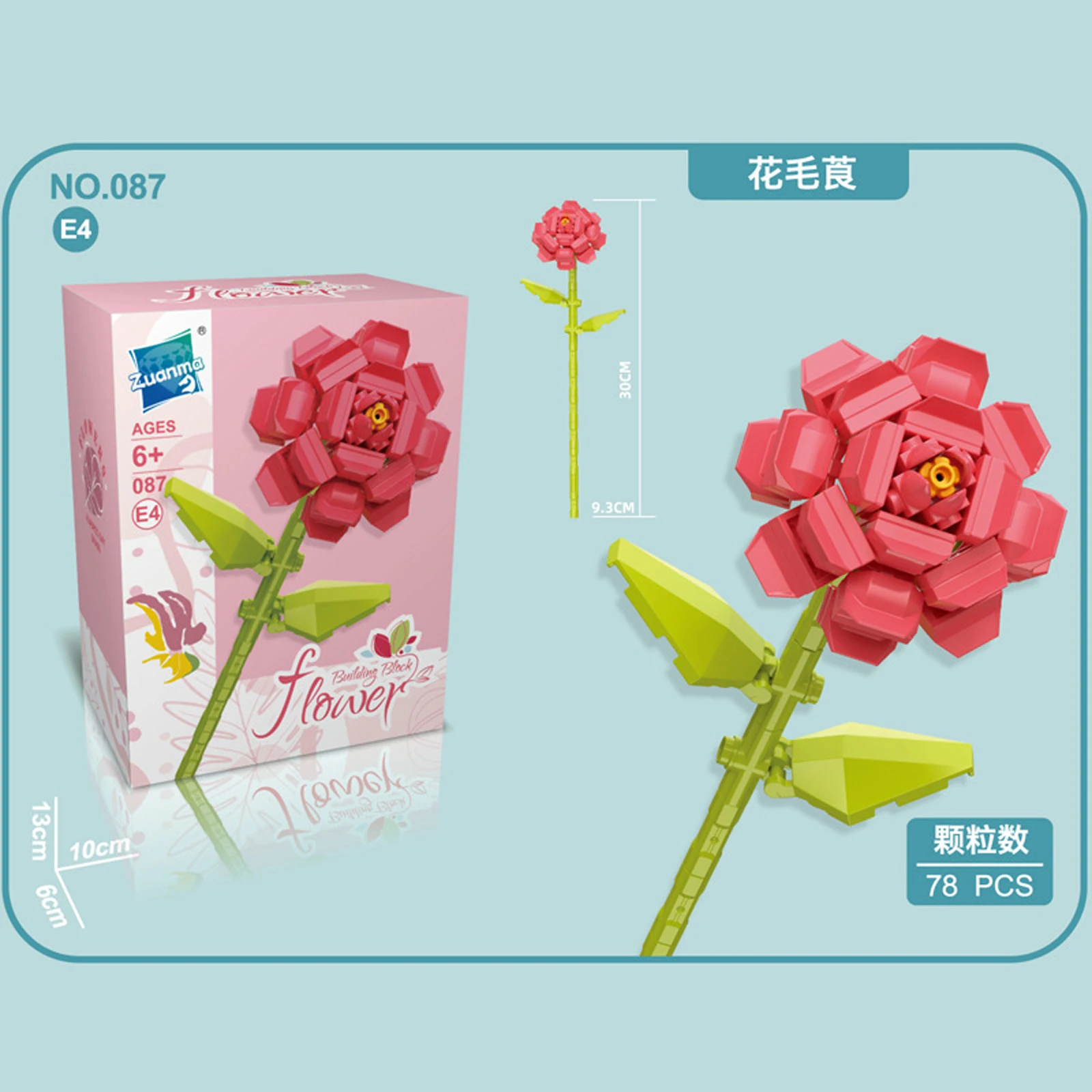 Mooie bouwstenen bloemen roos lavendel lelie simulatie bloem MOC bakstenen woondecoratie Valentijnsdag meisje geschenken 8735 9093