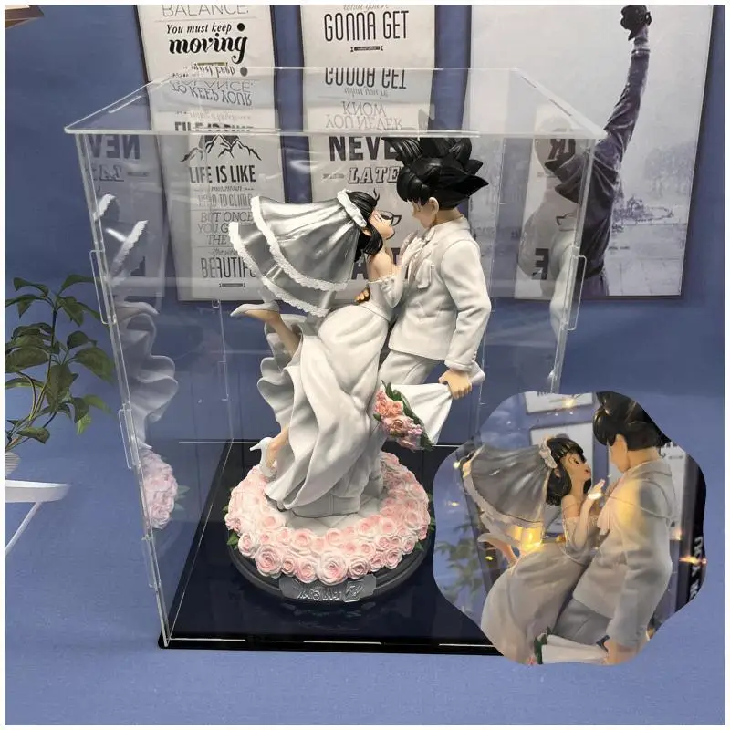 2023 New 31cm Anime Action Figure Dragon Ball Son Goku And Chichi Marry Wedding Decoration Collectible Model Toys Gifts