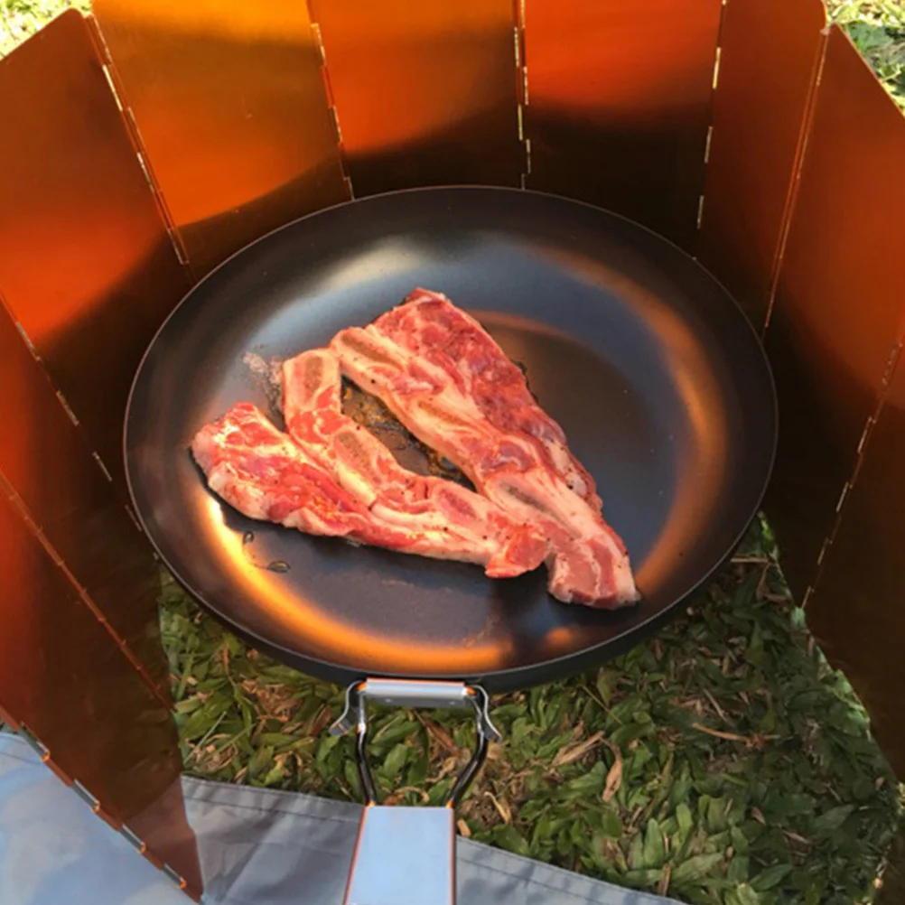 

Portable Aluminum Outdoor Camping Frying Pan Lightweight Foldable Cooker Non Stick Cooking Pot for Hiking Backpacking Picnic