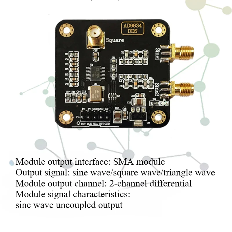 Signal Generator Module AD9834 Sine Triangle Square Wave Signal Generator DDS Sweep Source