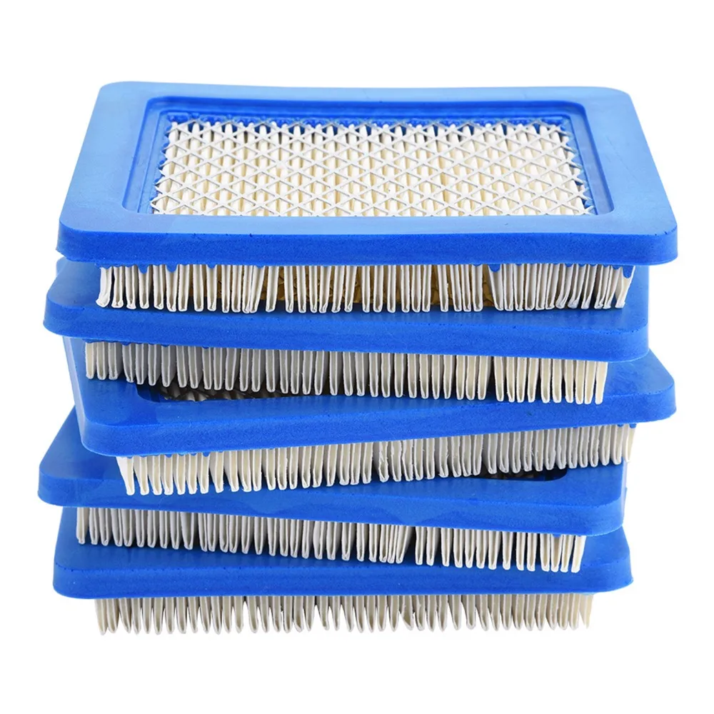5PCS Blue Air Filter Cartridge Plastic Compact Lawn Mower Air Filter Flat Design Drop-In Fit Outdoor Power Equipment for PT15853