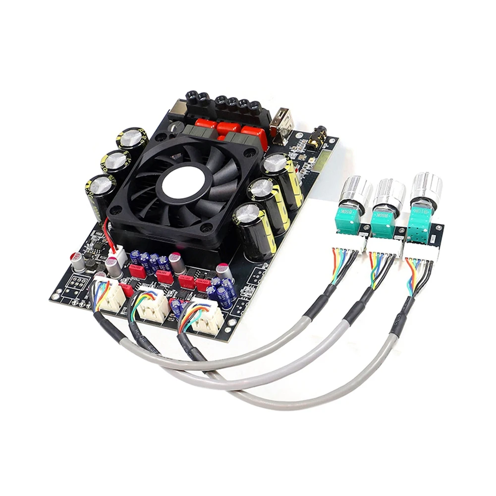 ABJF-T3002P Upgrade 300Wx 2 Bluetooth Digital Power Amplifier Board TPA3255 Potentiometer External Stereo Subwoofer High Bass