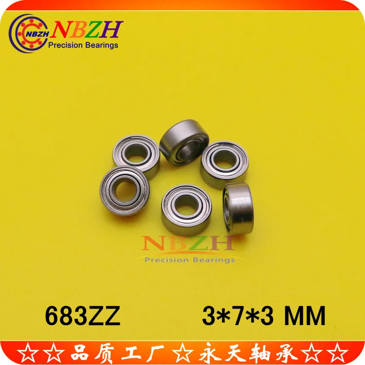 Bearing steel or stainless steel miniature ball bearing 683ZZ 683-2RS L-730 S683ZZ 638/3ZZ 3*7*3