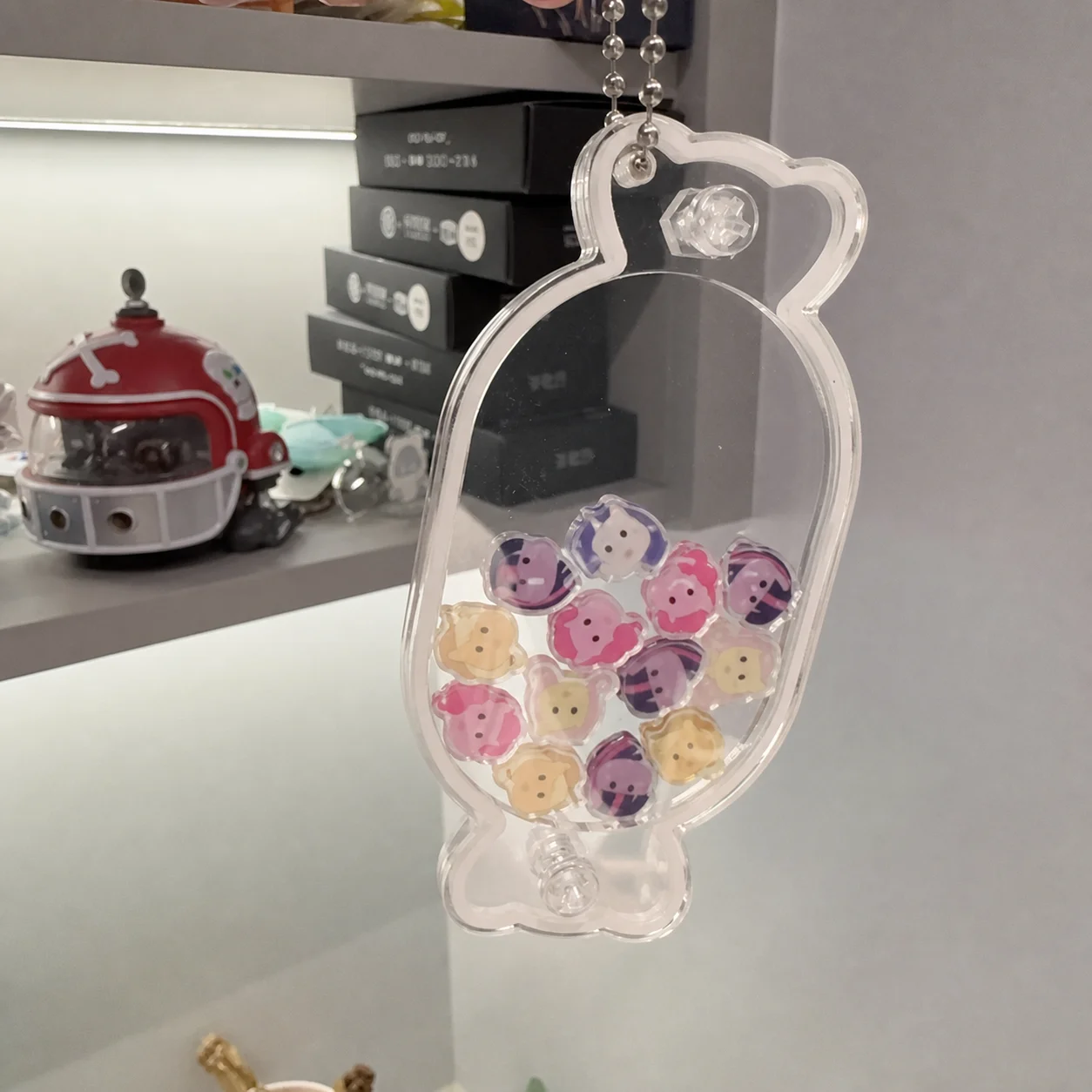 Candy Shape Acrylic Shaker Keychain Clear DIY Charm Pendant with Colored Edge Gift for Bag Keychain Jewelry Making image 6