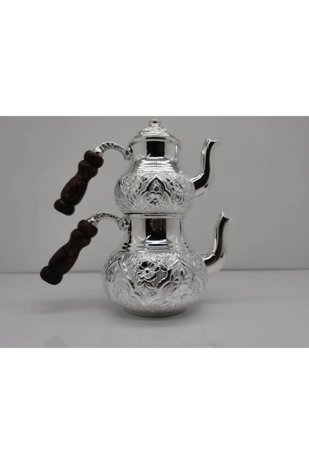 

DOLBOVI copper silver plated ottoman inlay teapot Cooper Tea Pots Handmade