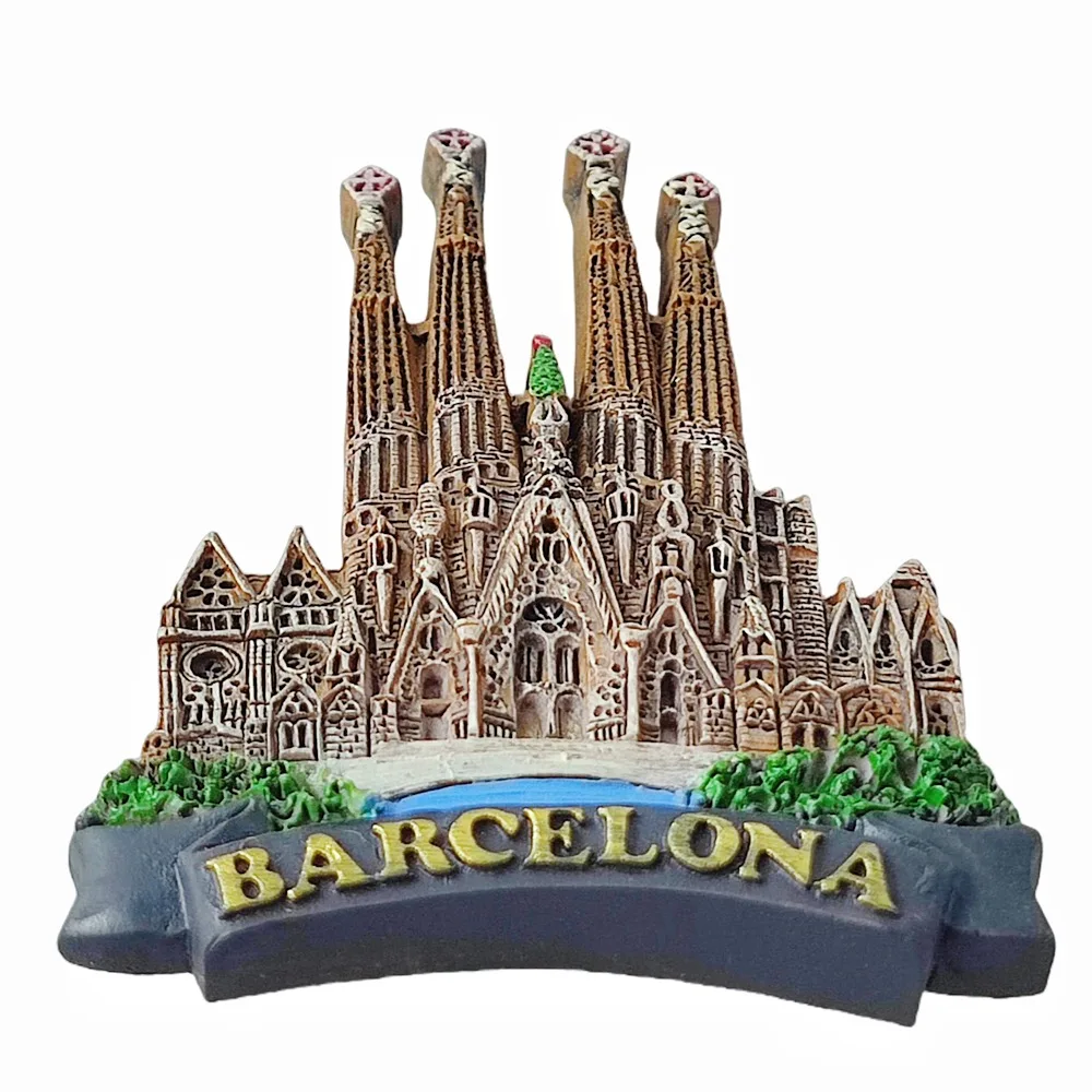 3D Resin Fridge Magnet Travel Souvenir Barcelona Spain Magnetic Sticker Home Decor Unique Collection Gift
