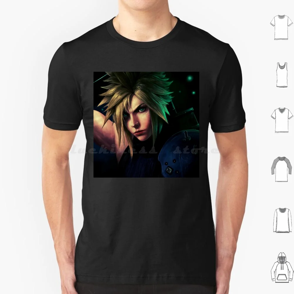 Cloud Strife T Shirt Big Size 100% Cotton Cloud Strife Cloud Ff7 Final Fantasy 7 Final Fantasy Final Fantasy Vii Ffvii Gaming
