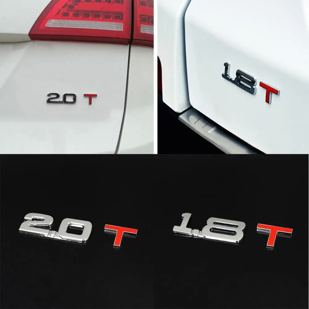 New Car 3D Metal 1 6 1 8 2 0 3 0 T Logo Sticker Emblem Badge Decals for Renault Focus Car Styling