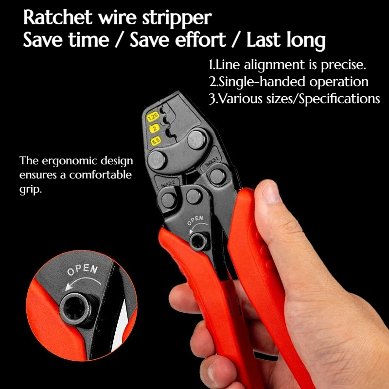 

Cold-press Bare Terminal Wire Crimping Pliers Electrical Worker's Multi-functional Copper Wire Crimping Pliers Precise Jaw Clamp
