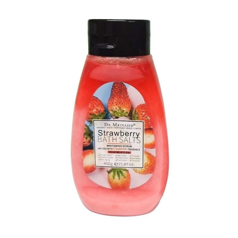 DRMEINAIER Fruit Sea Salt Body Scrub Skin Smooth Softens Cuticles Face Moisturizing Exfolianting Dead Skin Remover