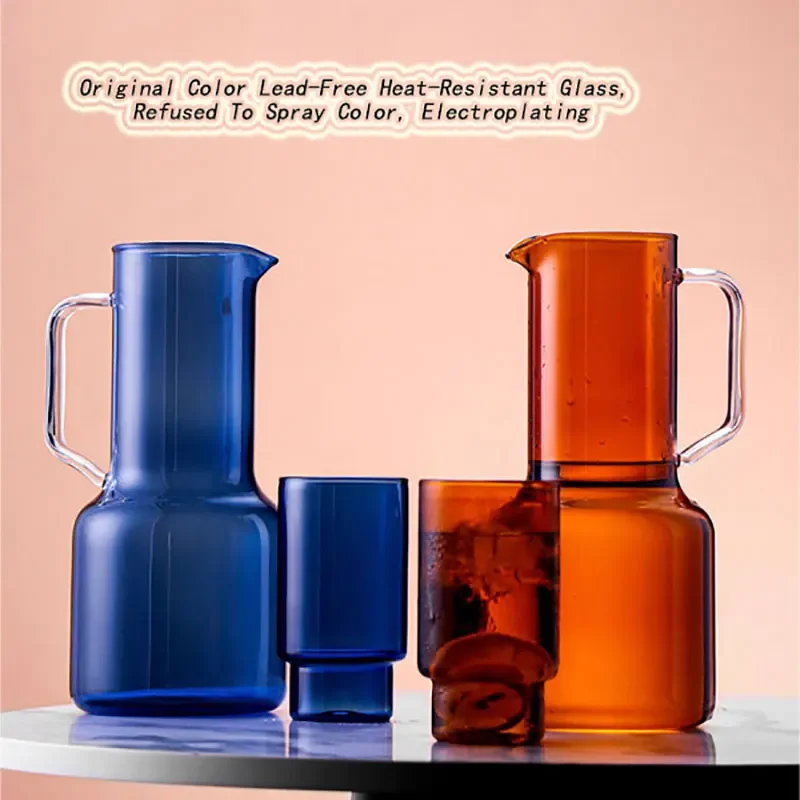 Nordic High Quality Creative Glass Teapot High Temperature Resistant Household Large-Capacity Cold Water Bottle Juice Jug