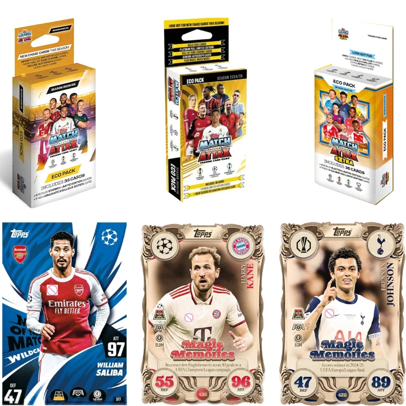 Topps UCC Match Attax 2025/26 - Paquete Ecológico que Contiene 36 Tarjetas Match Attax, Más 2 Tarjetas Star Boy LE Aleatorias y una Tarjeta The Random