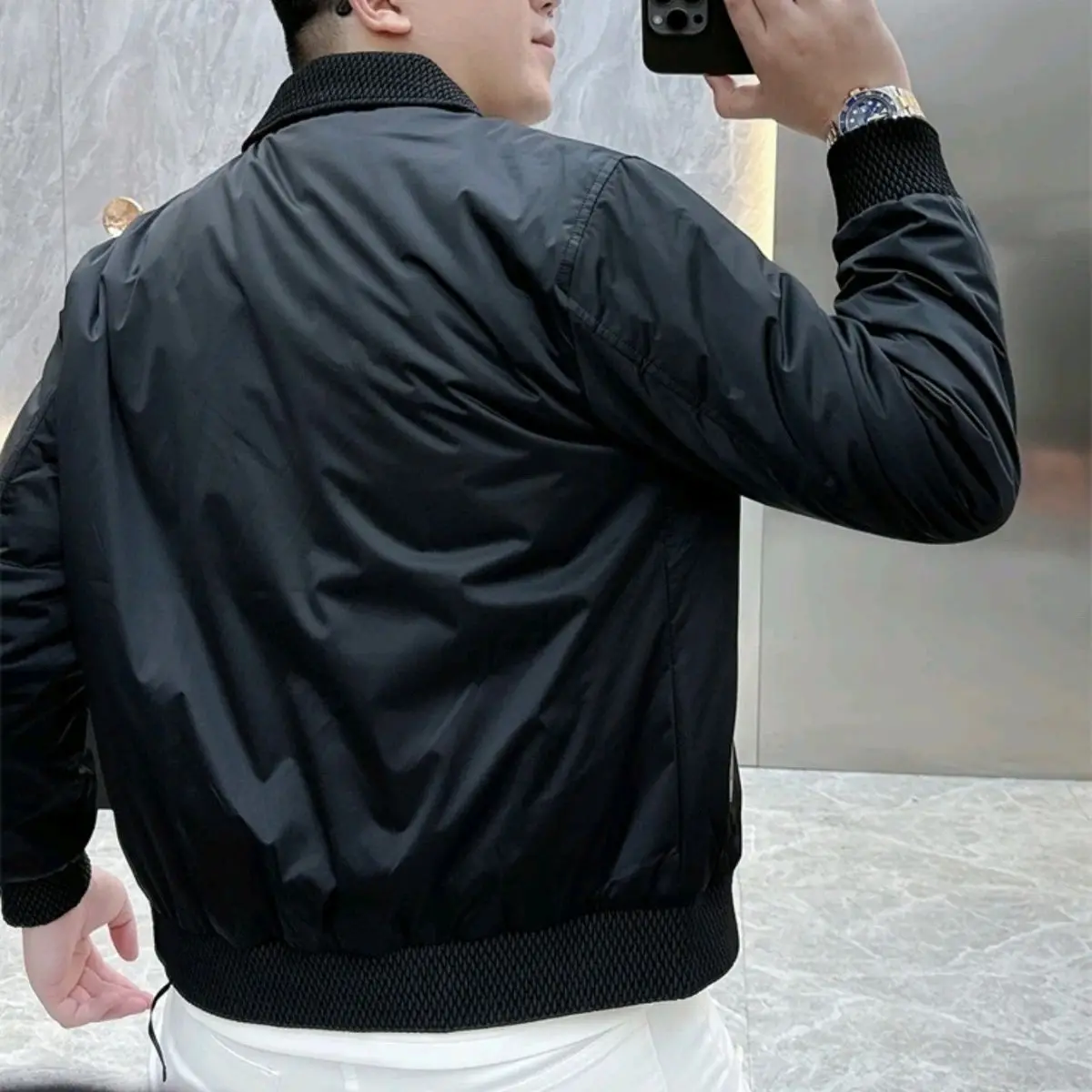 2025 Spring and Autumn New Luxury Fashion Turn-Down Collar Jacket for Men Simple Versatile High-Quality Loose Casual Coat