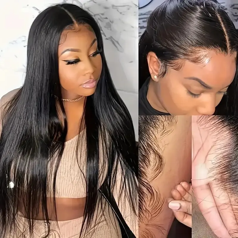 Rosabeauty 30 40 Inch 13x6 Straight Lace Front Wig Human Hair 13X4 Frontal 5X5 Glueless Ready to Wear Wigs 250% For Women