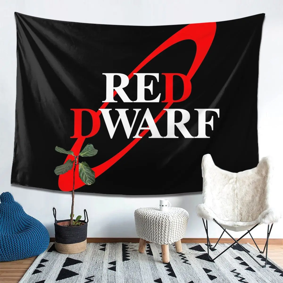 

Красный карлик, бревенчатый гобелен, украшение, художественные эстетические гобелены для гостиной, спальни, дома, настенная ткань, настенная подвеска