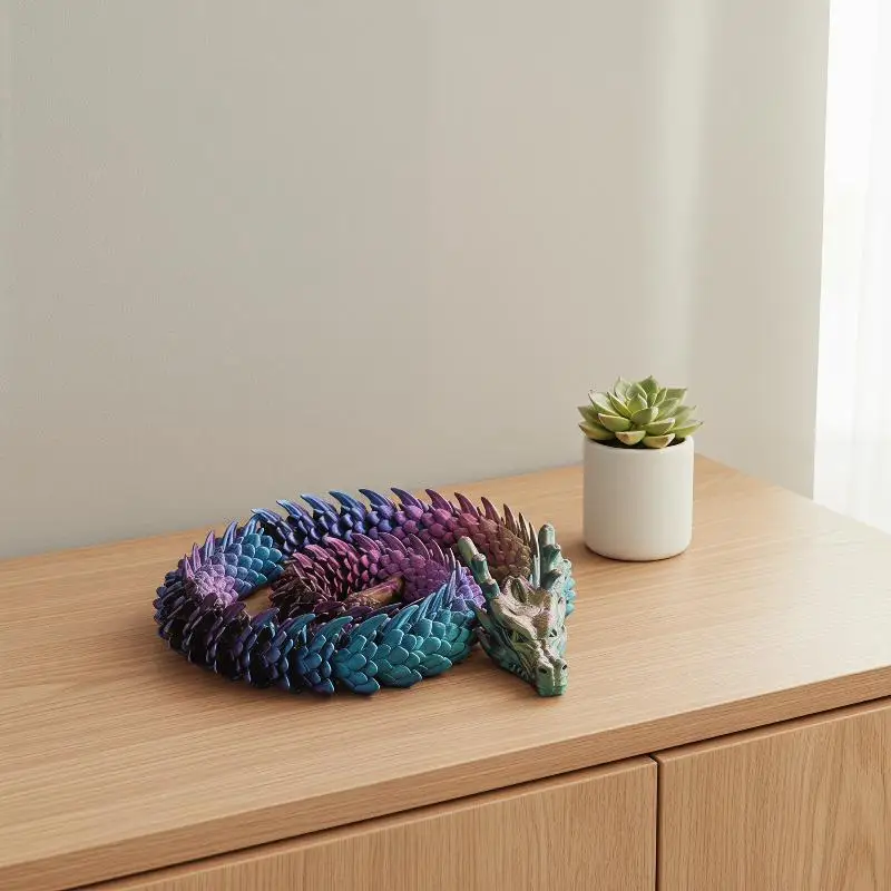 Home Decor Items 3D Printed 30cm Dragon Egg With Articulated Dragon Model Room Decoration Sculptures Figurines Desktop Ornament