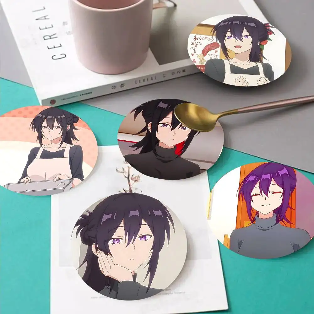 1pc Motoko Izumi Anime Characters Wooden Coaster Colour Printing Cup Mat Home Desk Decoration Gifts