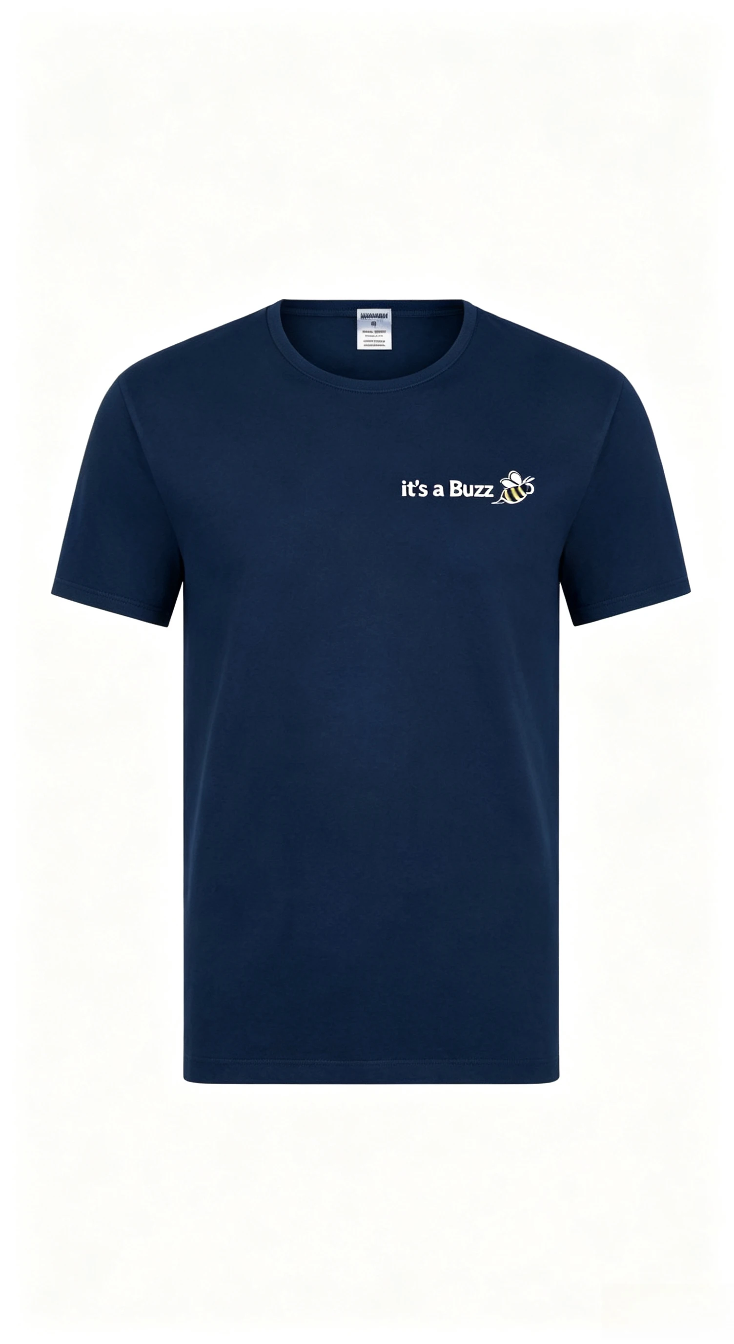 This Is A Classic Casual T-shirt Featuring A Hand-embroidered Letter Design, Inspired By Our Popular ID Buzz Concept.