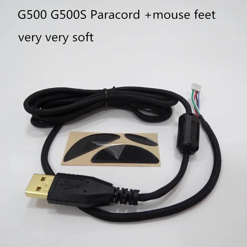 1 Set Original Mouse Cable For Logitech G5 G7 Wired G9X G500 G500S Soft Mice Line Wire With Free Mouse Skated Feet