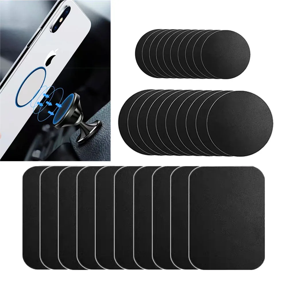 

10PCS Black Magnetic Metal Plate For Car Phone Holder Universal Iron Sheet Disk Sticker Mount Mobile Phone Magnet Stand