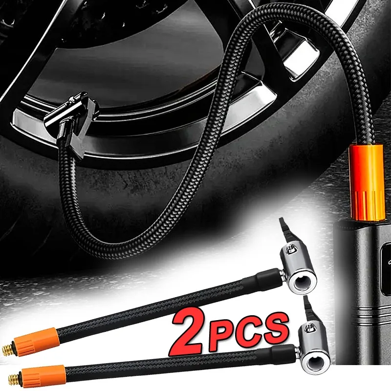 

Car Tire Inflator Hose Inflatable M6 Air Pump Extension Tube Adapter Inflator Pump Extension Hose Connection Locking Air Chuck