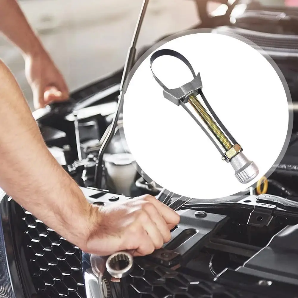 

Car Oil Filter Removal Too Hand Tools Adjustable Automobile Spark 120mm Repair Wrench To Plug 60mm Steel Strap Tool Diamete O8B7