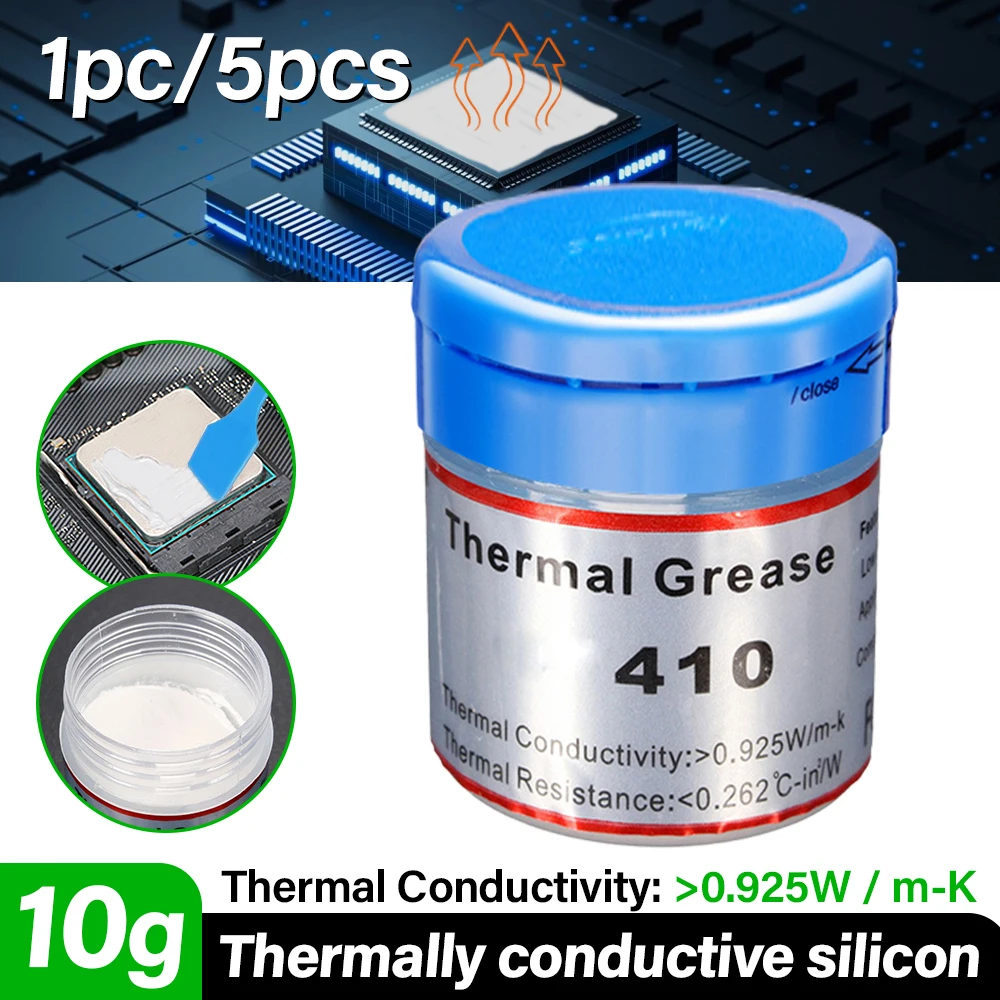 10g HY410/HY510 Silicone Paste Thermal Grease Paste Compound Paste Heat Sink For CPU GPU Chipset Notebook Computer Cooling