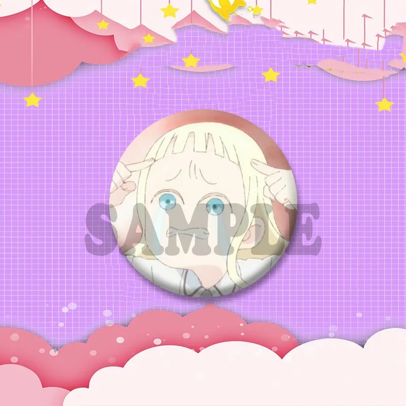 Creative Cartoon Character Brooch Asobi Asobase Anime Button Pins Manga Kasumi Nomura Badge Jewelry Backpack Shoes Accessories 3