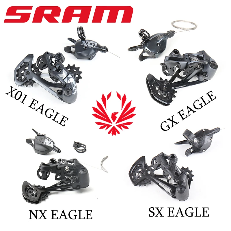 SRAM-MTBバイクシフターセット,シフトレバー,リア,ダイル,自転車キット,sx,nx,gx,x01,xo1,eagle,1x12, 12スピード