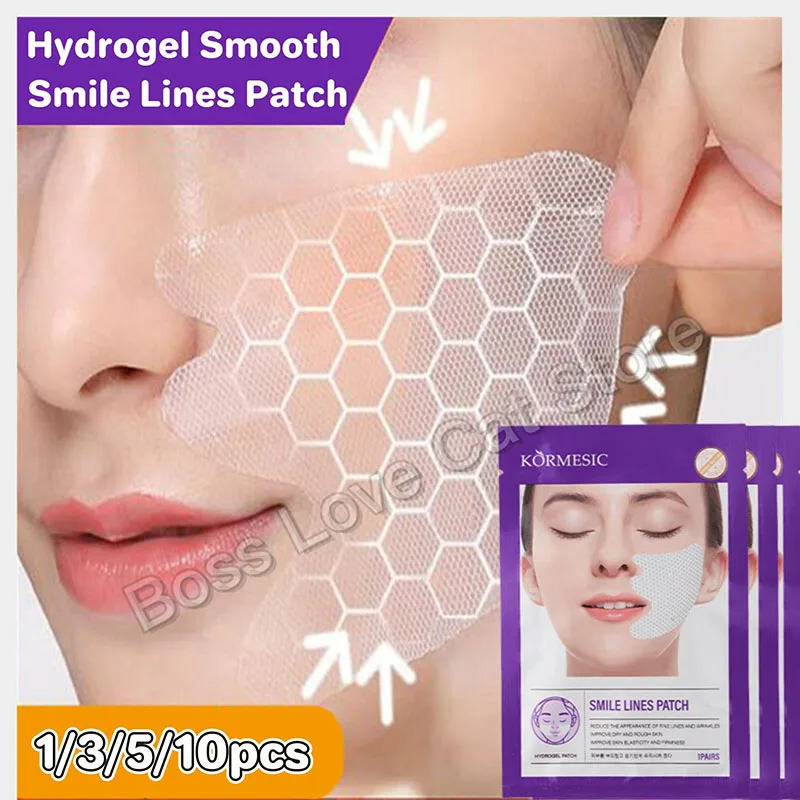 

Hydrogel Smile Lines Patch Reduce Fne Lines Lifting Sagging Improve Dry Rough Smooth Enhance Skin Elasticity Moisturizing Care