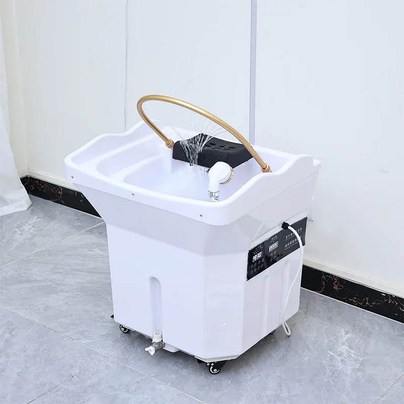 

Hair Washing Basin Mobile Water Storage Hair Care Fumigation Basin Constant Temperature Water Circulation Head Therapy Device