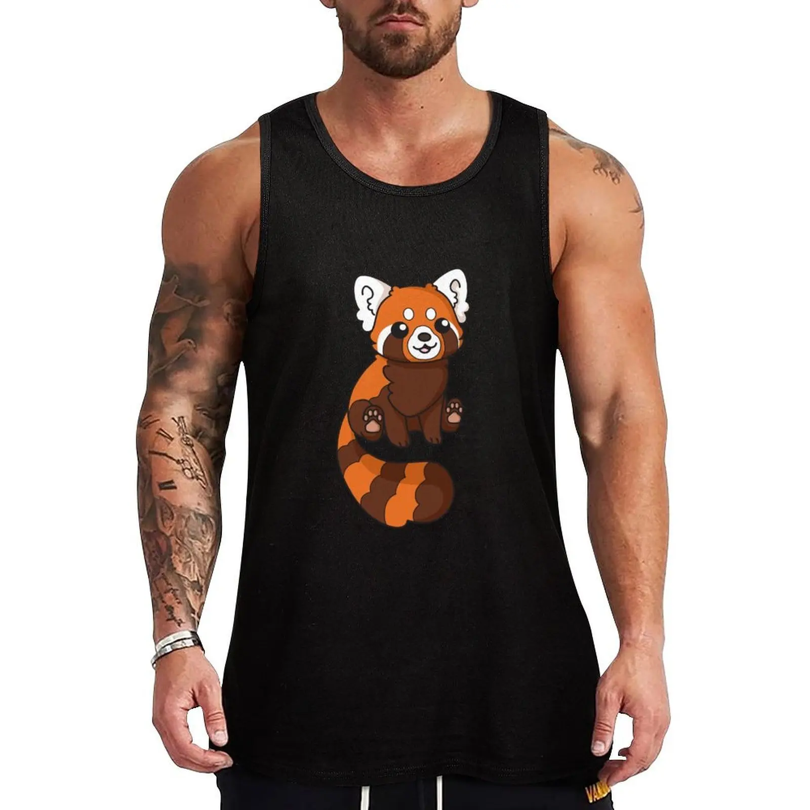 

Cute Red Panda Tank Top cute tops bodybuilding t shirt fitness clothing for men