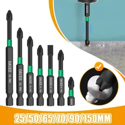 5/6pcs Magnetic Batch Head Impact Strong Cross PH2 High Hardness Screwdriver Bits 65/70/90mm Anti Non-slip WaterProof Bits Set