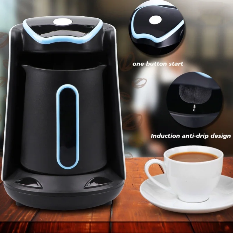 500ml Coffee Pot Stainless Steel Electric Kettle Thermal Coffee Maker For Office 220V EU Plug